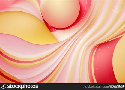 Abstract background with gold, red,πnk≥ometric shapes. Creative colorful web ban≠r. 3D. Abstract background with≥ometric shapes,πnk, red and gold colors. 3D
