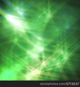 Abstract background with green stars