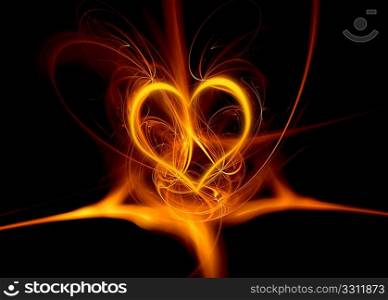 Abstract background with heart shape