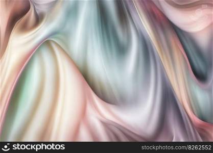 Abstract background with pastel colored satin fabric. Neural network AI generated art. Abstract background with pastel colored satin fabric. Neural network AI generated