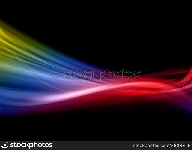 Abstract background with rainbow colour flowing lines