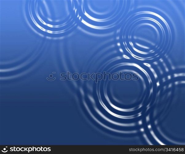abstract background with rings on a water