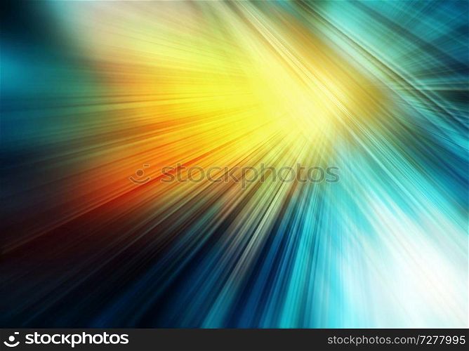 abstract background with straight light spectrum of warm yellow and red light. abstract colourful background with straight rays imitating sun shining