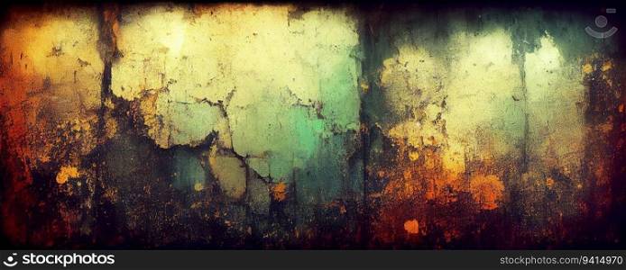 Abstract banner with grunge rough concrete wall texture. Generative AI technology. Abstract banner with grunge rough concrete wall. AI generated