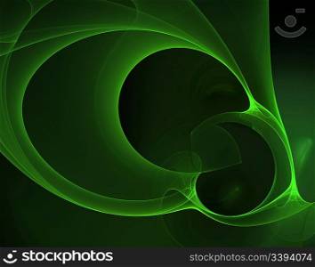 abstract black and green fractal image - good for background