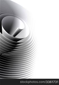 abstract black and white background - 3d illustration