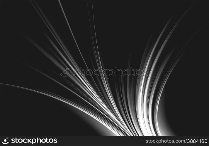 abstract black and white background and digital wave with motion blur