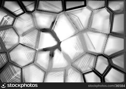 abstract black and white background with square pattern