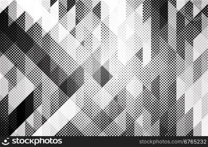 abstract black and white background with square pattern