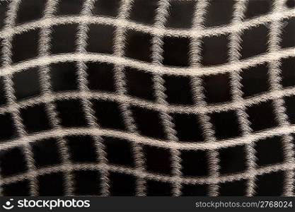 Abstract black-and-white checkered metal structure