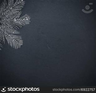 abstract black background with festive decor, empty space