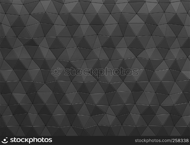 Abstract black geometric background.3d illustration. Abstract background