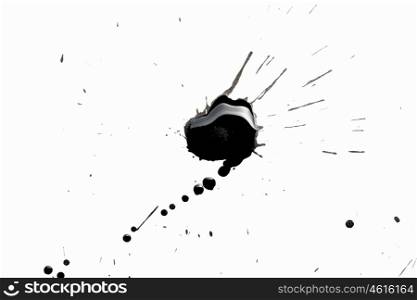 Abstract black splashes. Abstract image with splashes of black paint on white background