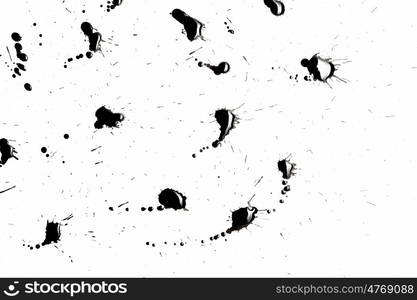 Abstract black splashes. Abstract image with splashes of black paint on white background