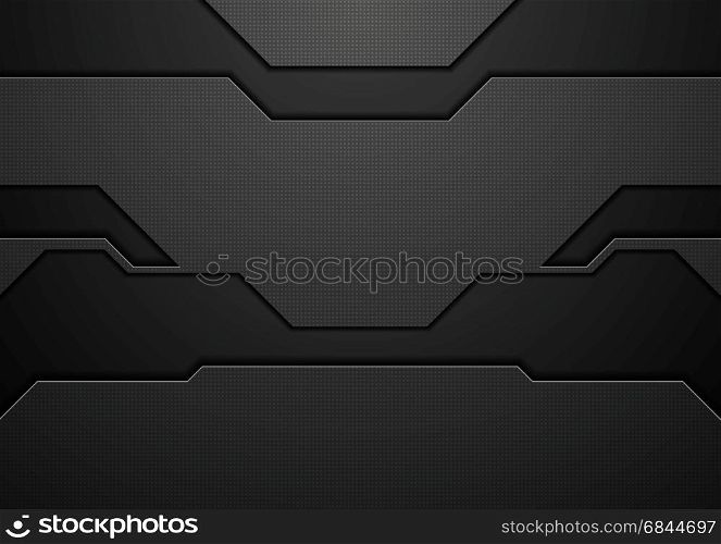 Abstract black technology concept design. Abstract black technology concept graphic design