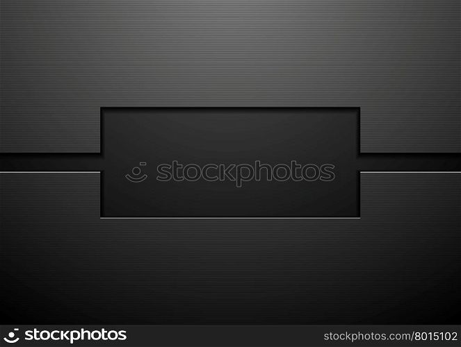 Abstract black technology concept design. Abstract black technology corporate design