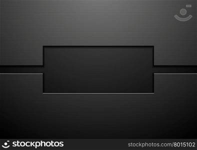 Abstract black technology concept design. Abstract black technology corporate design