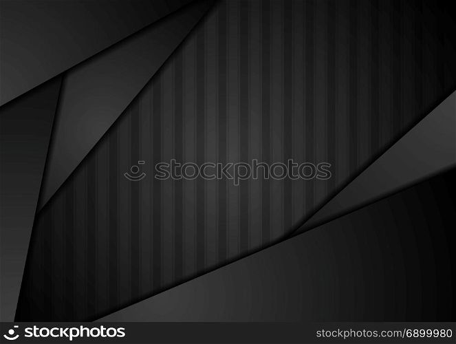 Abstract black technology striped design. Abstract black technology striped graphic design