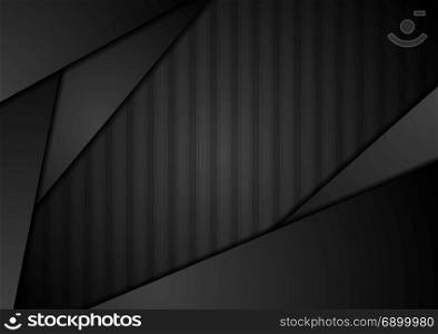 Abstract black technology striped design. Abstract black technology striped graphic design