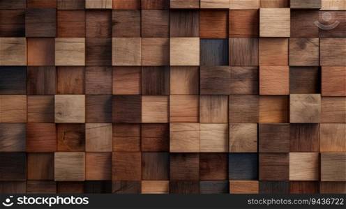 Abstract block stack wooden 3d cubes, rustic wood texture for backdrop. Generative AI. Abstract block stack wooden 3d cubes, rustic wood texture for backdrop