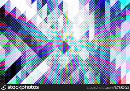 abstract blue and pink color background with motion blur and square pattern