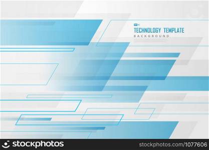 Abstract blue and white of futuristic technology template overlap design background. Use for poster, artwork, template, ad, presentation. illustration vector eps10