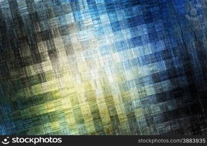 abstract blue background and digital wave with square style