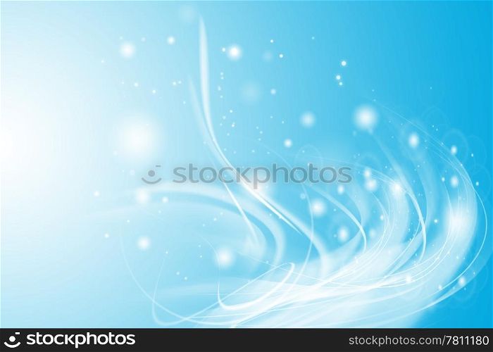 Abstract blue background. Beautiful bubble lights
