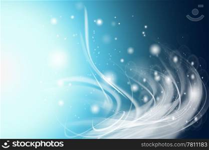 Abstract blue background. Beautiful bubble lights