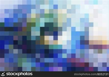 abstract blue background with mosaic style