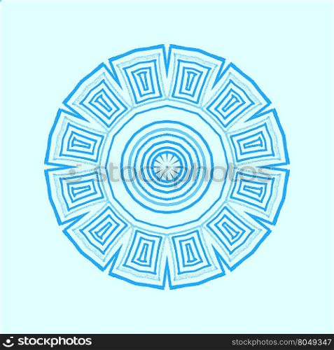 Abstract blue background with round concentric shape for design