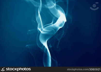 abstract blue background with smoke