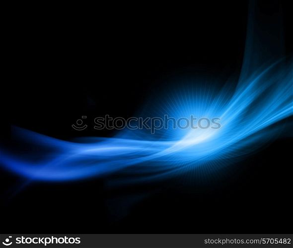 Abstract blue background with star burst effect
