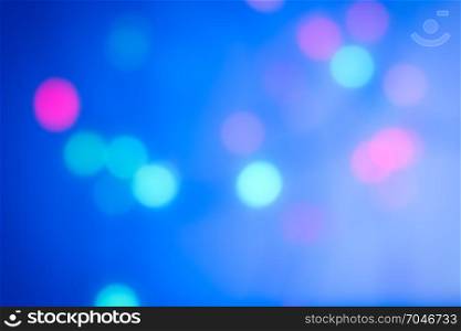 Abstract blue blurred background with bokeh