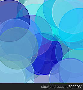 Abstract blue circles illustration background. Abstract minimalist blue illustration with circles useful as a background