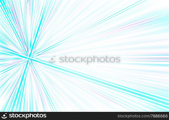 abstract blue color motion ray on white background