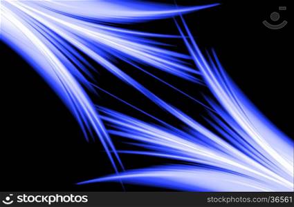 abstract blue color with motion blur on black background