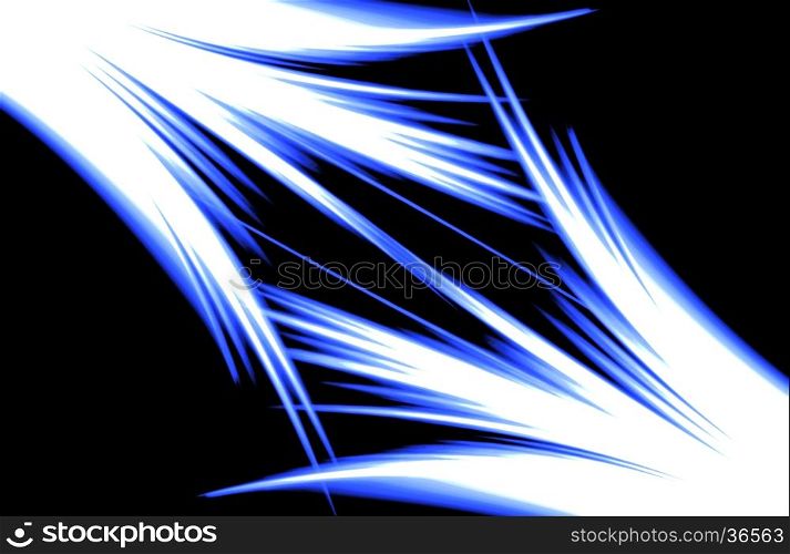 abstract blue color with motion blur on black background