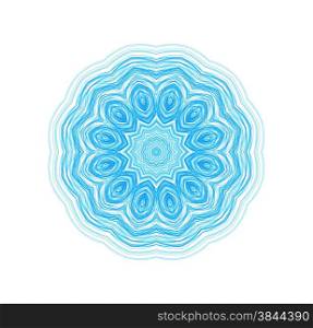 Abstract blue concentric pattern on white background for design
