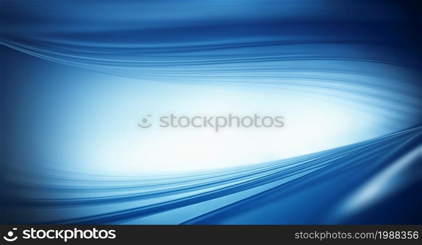 Abstract Blue Design Background with Smooth Wavy Lines