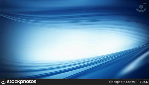 Abstract Blue Design Background with Smooth Wavy Lines