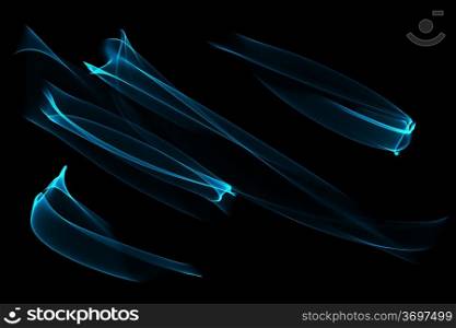 abstract blue design on a black background
