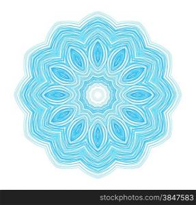 Abstract blue drawn pattern on white for design