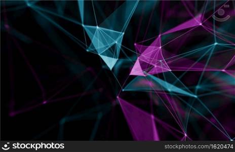 Abstract Blue Geometrical Background . Futuristic technology style. Neon Sign . Futuristic Technology HUD Element . Elegant Abstract background . Big data. 3D rendering. Abstract Blue Geometrical Background . Futuristic technology style. Neon Sign . Futuristic Technology HUD Element . Elegant Abstract background . Big data visualization .
