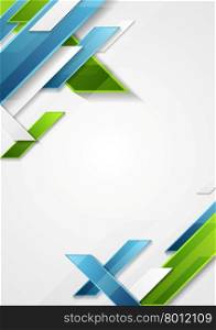 Abstract blue green geometric tech flyer design