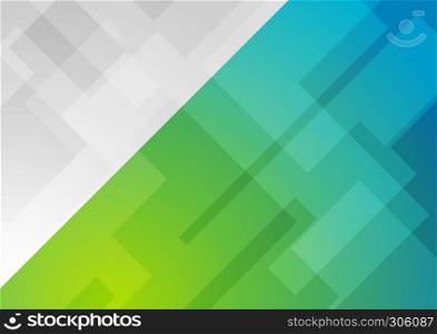 Abstract blue green minimal geometric background. Technology design. Abstract blue green geometric background