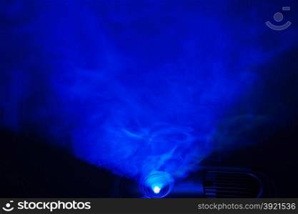 abstract blue light projector. background