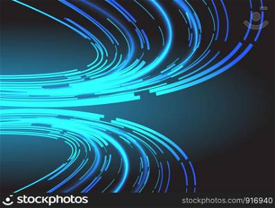 Abstract blue light speed technology network internet background vector illustration.