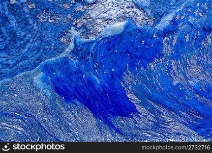 abstract blue paint texture shapes background fresh liquid