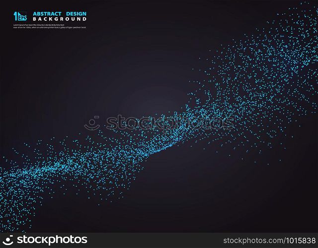 Abstract blue particle line technology data base system background. You can use for ad, poster, artwork, template design. illustration vector eps10